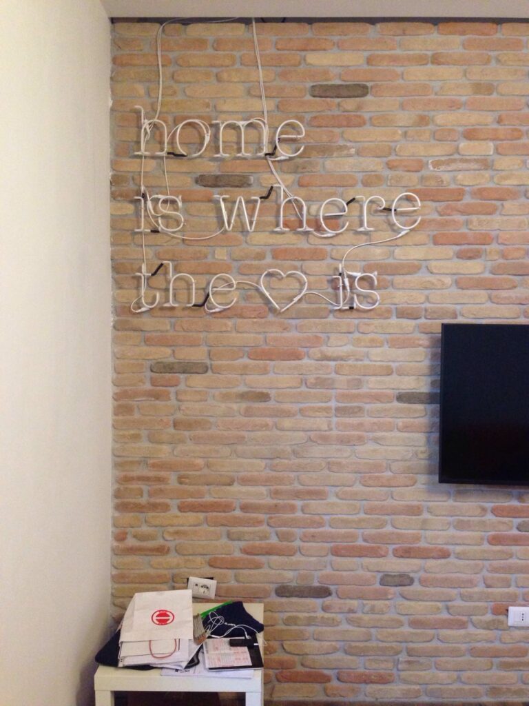 neon HOME IS WHERE THE HEART IS